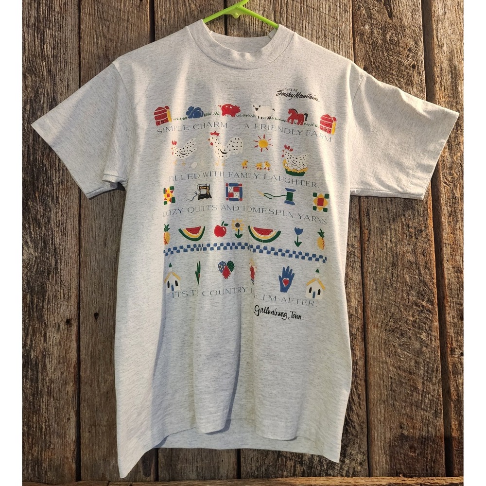 Vintage Gatlinburg Tennessee T Shirt Size Medium‎ Single Stitch Country USA Made